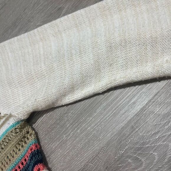 Say What  Fair Isle Knit Cardigan Open Sweater Womens Sz L - Picture 11 of 16